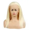 Vente en gros Blonde 13X4 Lace Front Wig Pré-plumé Vierge Cheveux Humains 130% 150% 180% Transparent Lace Wigs