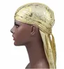 high quality source rose silk imitation long tail Pirate Hat Designer Durag nursing hat skullies1321520