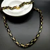 Hip Hop Tennis Loop Chain Fashionable Men Titanium Steel Necklace Jewelry Byzantine Imperial7414053