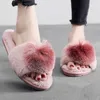 Women's Fashion Casual Indoor Outdoor Non-Slip cotton Slippers Ladies' Home Hair ball slippers flat bottom s974 210625