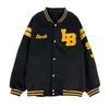 Arrivo monopetto lettera impiombata marchio di abbigliamento bomber da donna sciolto uniforme da baseball cappotto invernale femminile 210922