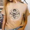Ölü İskelet Goth Kadın Tee Aesthetik Plaj Rahat Boy T Gömlek Retro Tarzı Kısa Kollu Pamuk Tops EMO Y2K Giysileri 210518