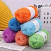 1PC YOMDID Colourful Glass Silk Wool Hand Knitting Yarn DIY Handcraft Doll Sweater Hat Bag Making Crochet Thread Knitting Wool Line Y211129