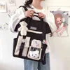 Rucksack Tasche Rucksack Stil Bag2023 Preppy Lila Frauen Wasserdicht Candy Farbe Fancy High School Tasche für Teen Girl Cute Travel 220723