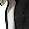 Autumn Winter Tracksuit Men Suits Casual High Callor Hoodie + Calça Sportswear Masculino Zipper Quente Camisolas / Casaco Dois Peça Set 211103