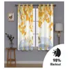 創造的な3Dカーテンの葉の居間の寝室の窓の治療のための高品質のシルクの遮光カーテンドレープ