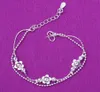 Biżuteria Anklets Sier Anklet Link łańcuch dla kobiet dziewczynki bransoletki bransoletki mody całości biżuterii upuszcza dostawa 2021 BO4PV
