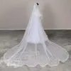 Voile de mariée Ivoire Blanc Cathédrale Voiles de mariage avec peigne Birde Accessoires 3 M de long Deux couches 2 M de large Long Velos X0726