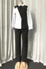 Femmes deux pièces ensemble noir blanc contraste couleur à manches longues bureau dames vêtements de travail chic élégant costumes femme printemps mode 210416
