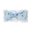 Fascia per capelli a strisce con stampa ananas Fasce per la testa in pizzo Bowknot Accessori per capelli per bambini Fascia per capelli rimbalzante Stile coreano francese 6 colori wmq1274