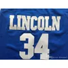 Nikivip High Quality Mens Jesus SHUTTLESWORTH #34 Lincoln He Got Game Movie Basketball Jersey Blue 100% Stitched Basketball Jerseys drop shipping