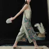 Joilature Vintage Pampsuits для женщин Джинсовые ткани Печать цветочных летних карманов Женщины Комбинезон 210521