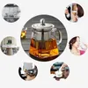 Borosilicaat glazen theepot hittebestendige vierkante infuser filter melk oolong bloempot 210813