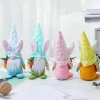 Easter Bunny Gnome Party Plush Scandinavian Decorations Nordic Dwarf Figurines Table Gnomes Doll Ornaments Gift WHT0228