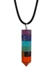 7 Chakra Stein Yoga Halskette Rohquarz Natursteine Wünschelrutenpendel Halsketten Reiki Regenbogen Schmuck Damen Geschenk