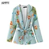 damen blumen gedruckt blazer