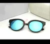 Ins Popüler Moda Küçük Kedi Göz Güneş Kadın Vintage Oval Gözlük Erkekler Şampanya Çay Güneş Gözlükleri Shades UV400 Lunette de Soleil