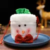 Świąteczne Dekoracje Xmas Dzieci Prezent Cukierki Torby Santa Claus Cartoon Elk Mini Apple Storage Torba Festiwal Party Decor Pack BH5169 Wly