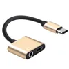 2 в 1 USB типа C до 3,5 мм конвертер USB-C адаптер для наушников зарядки кабеля разъем кабеля