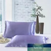 Lanke Silk Satin Pillowcase, Luxury Pillow Case till sovrum, bekväma kudde omslag är singel solid färg 48x74cm fabrikspris expert design kvalitet senaste stil