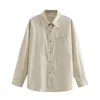 Damens skjortor Lossa oregelbundna hemkvinnor Toppar Tillbaka Split Koreanskt kläder 210421