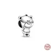 Ciondolo in argento sterling 925 Gufo animale Koala Smalto Charm Bead Fit Pandora Bracciale Collana Donna Gioielli regalo