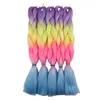 24Inch 100G Ombre Synthetic Braiding Hair Mix Tinsel Glitter Fiber Jumbo Braids Hair Extensions