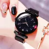 Wristwatches الفاخرة Starry Sky Women تشاهد Magnetic Mesh Belt Band Watch Women's Fashion Writwatch Zegarek Damski