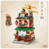 LOZ Mini Blocks Japan Street Views Spring / Ramen / Kimonno / Matcha Creative Assembly Ontspannend Speelgoed Brinqueos Funny P 210923