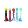 Silicone Smoking PipeS Glass Bongs Cigarette Hand Pipe Portable Mini Tobacco Cigarettes Holder SP263