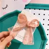 Nuevo coreano dulce niña princesa Simple pequeño fresco lunares lazo de hilo Clip de pico de pato moda niños horquillas accesorios para el cabello