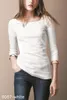 Ny design Half Sleeve Bomull O-NeckT-tröja Mode Märke Högkvalitativa Plaid Ladies T-shirts Svart Vit Rosa S-XXL