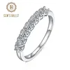 GEM'S BALLETT 925 Sterling Silber Moissanit Ring Schmuck 0 7Ct VVS1 Half Eternity Band Moissanit Diamant Ehering für Wo247w
