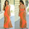 Femmes Halter Sans Manches Maxi Robe Femme Femelle Dames Boho Élégant Fête Longue Robes De Grande Taille 2019 NOUVELLE Arrivée Robes X0705