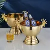 鹿の頭の耳のアイスバケツステンレス鋼のゴールドシルバーシャンパンワインのボトルホルダーのための党バーナイトクラブワインクーラー