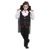 Ragazzi Prestazioni Cosplay Festa di Carnevale Halloween Bambini Bambini Conte Dracula Costume da vampiro gotico Q0910