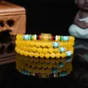 Natural Agate Beaded Armband Multilayer Agate Gem Reiki Exquisite Mooie Stretch Armband Rosary Prayer Sieraden