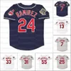 Retro Baseball Jersey 1995 Koszulki 25 Jim Thome 13 Omar Vizquel 7 Kenny Lofton 24 Manny Ramirez 8 Albert Belle 15 Sandy Alomar 55 Hershiser