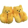 Femmes maison intérieur doux anti-dérapant fausse fourrure mignon pantoufles hiver chaud chaussures dessin animé en peluche ours en peluche pantoufles 922