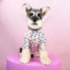 Случайные петлеты для домашних животных Толстовая одежда Симпатичные напечатанные домашние животные футболка одежда собака пружина Teddy Schnauzer одежда