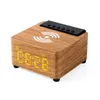 نظام صوتي للموسيقى الخشبية من طراز Bluetooth Seeper Sequer Sequal 20W HIFI STEREO LED شاشة Outdoor Speakesr مع ساعة إنذار راديو FM