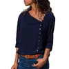 Blouses Femmes Chemises Femmes Tops et 2021 Mode Manches longues Collier en mousseline de mousseline de mousseline d'été Casual Top Plus Taille Vêtements de travail élégants Sh