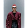 XS-6XL 2021 Men's Clothing Retro Shoulder Pad Wide Loose Silhouette Hollowed Out Suit Coat Plus Size Costumes Suits & Blazers