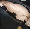 Femmes 443497 sacs de 26 cm Marmont Matelass￩ sac à bandoulière en cuir véritable matériel doré antique, fermeture à rabat à ressort
