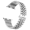 Bracciale in metallo cinturino in acciaio inox per Apple Watch Series 7 6 5 4 SE Bandi con connettore adattatore Polsino sostitutivo IWATCH 45mm 41mm 38 42mm 40mm 44mm watchband