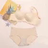 Nxy Sexy Set Phouseheart Женщины Мода Оранжевый Желтый бюстгальтер Установки Бралит Бюстгальтер Мягкие хлопковые трусики нажимают нижнее белье Сексуальное женское бельё 1127