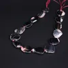 15.5 "/ brin naturel noir rose Agates facettes dalle pépite perles en vrac, brut Onxy gemmes pierre tranche pendentif perles fabrication de bijoux