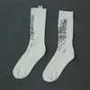Sports, casual 2 pairs of cashew totem double needle cotton street sports medium tube men's and women's tide socks