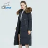 Zima damska płaszcz kobieta kurtka z futro kołnierz wiatroszczelna i ciepła odzież moda parka gwd20263d 211013