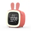 The latest desk clocks, cute pet cartoon TV children's snooze LED electronic clock USB charging student lazy clock